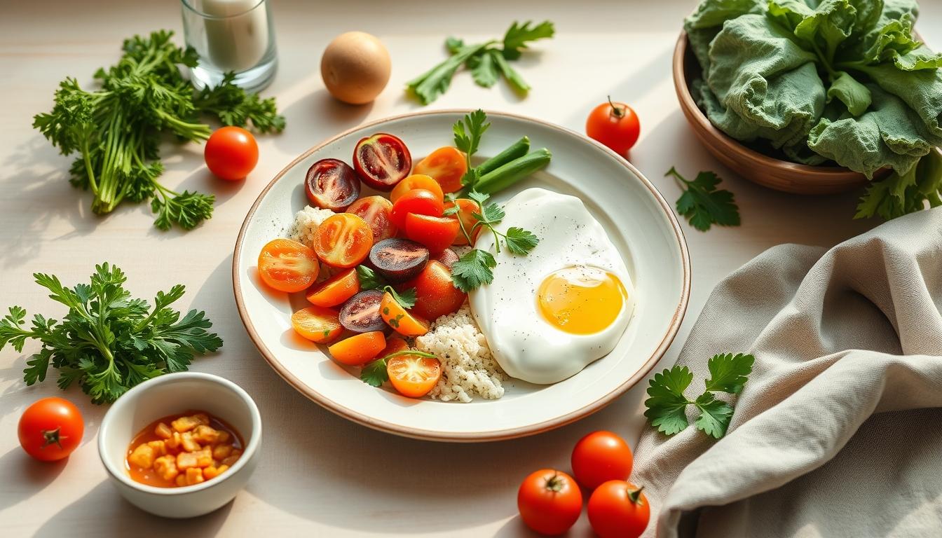 Ingredients prepared for a simple home dinner